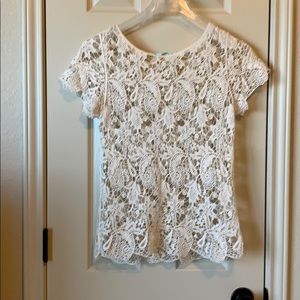 Cream Crochet Top 🖤